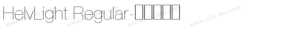 HelvLight Regular字体转换